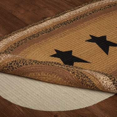 Kettle Grove Jute Braided Rug Oval Stencil Stars 27